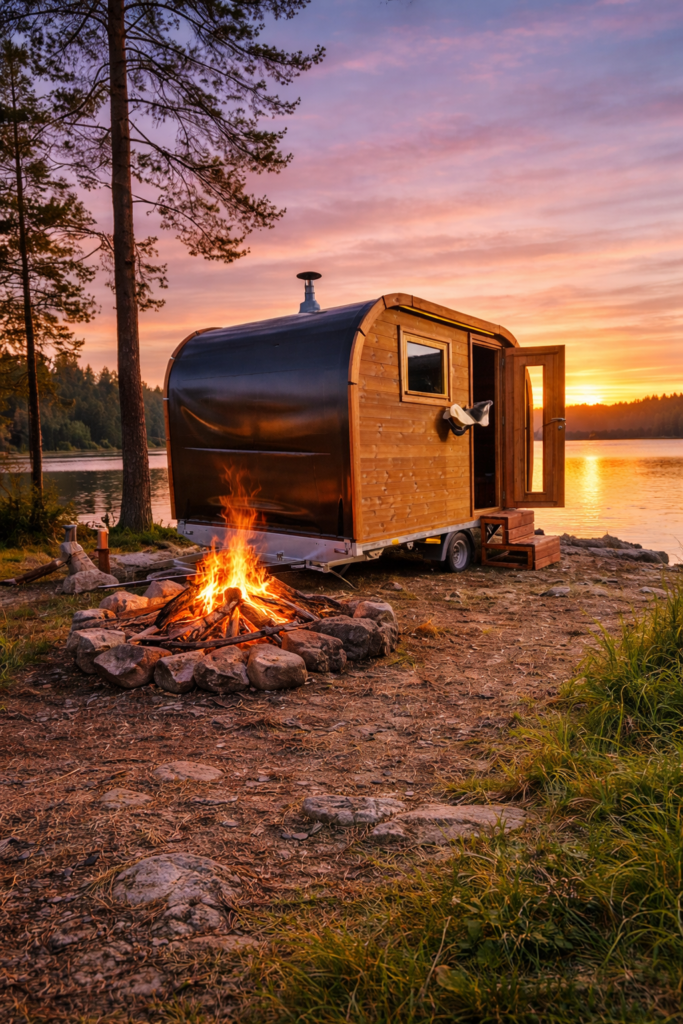 Haagisel Saun järve ääres